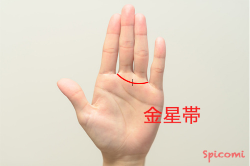 ［手相占い］金星帯（金星環）に縦線が入っている
