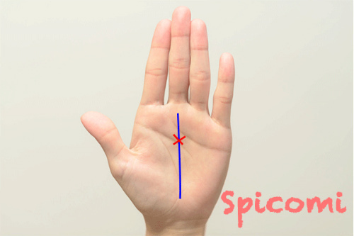 クロス（十字紋・バツ印）が運命線上にある