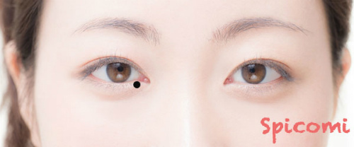 ［ほくろ占い］下まぶたの縁で目頭寄りにほくろがある