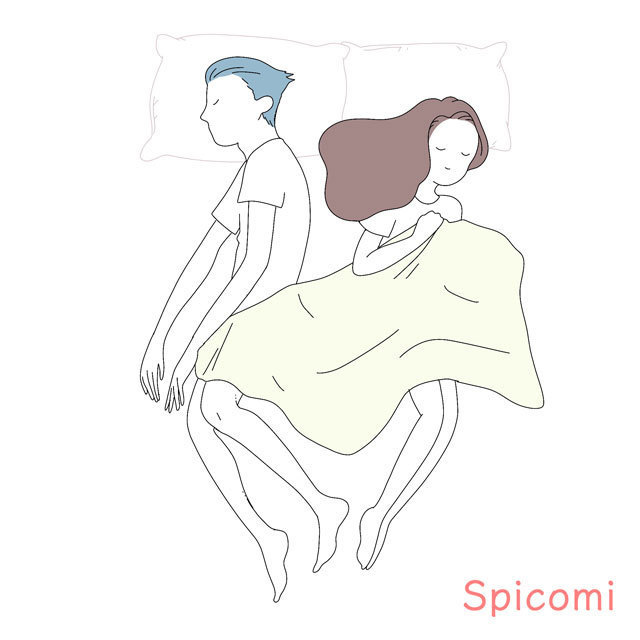 途中で離れて寝る［カップル寝方寝相診断］