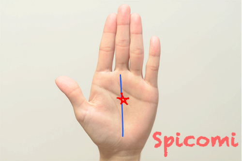 五芒星が運命線上にある