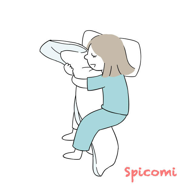 抱きつき型［寝相・寝方診断］