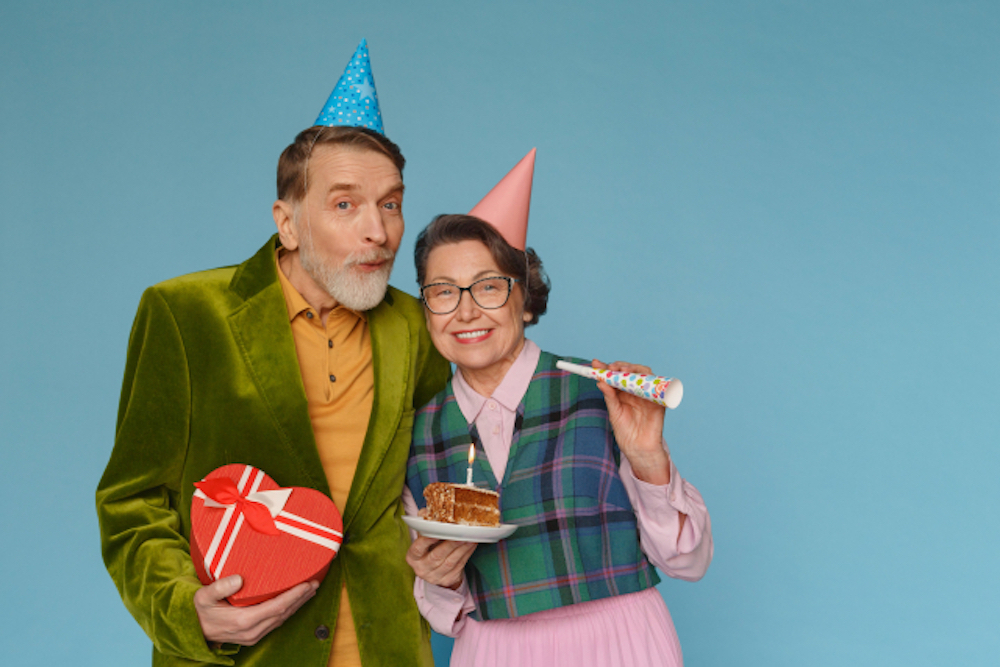 誕生日　老夫婦
