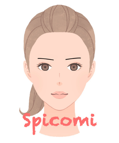 2. 平行眉の女性