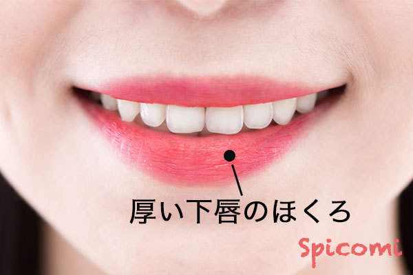 ［ほくろ占い］厚い下唇にあるほくろ