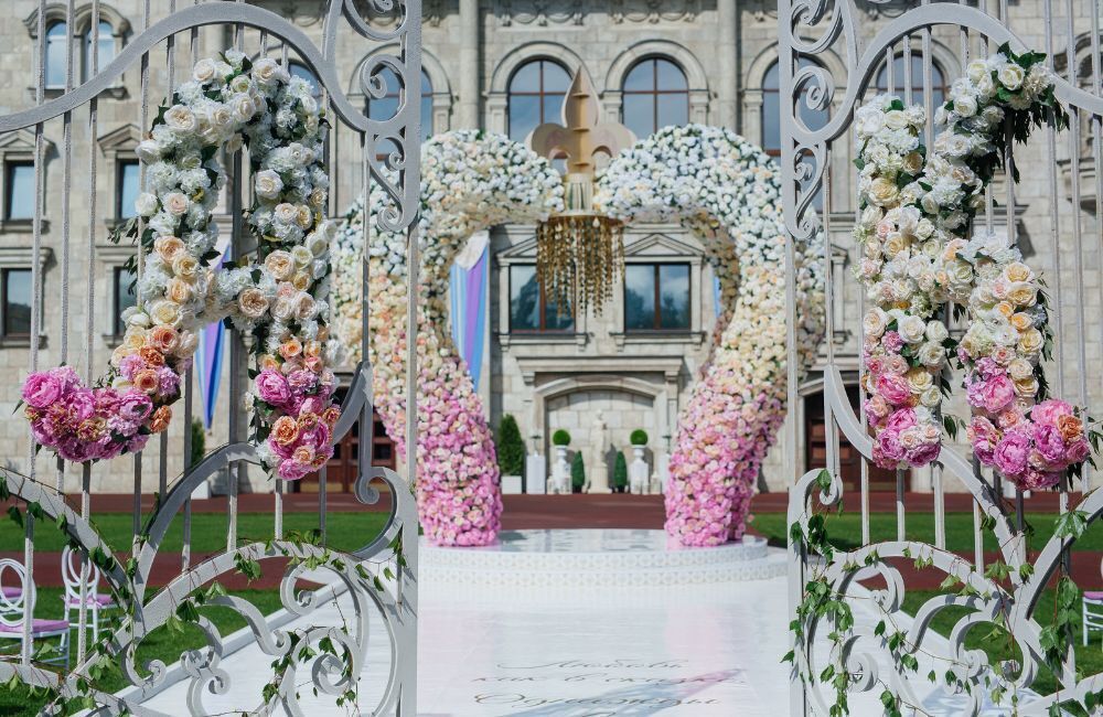 フラワーアーチ　花