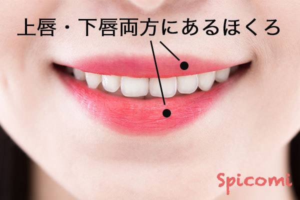 ［ほくろ占い］上唇、下唇両方にあるほくろ