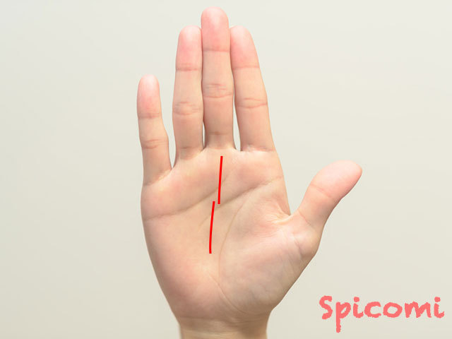 右手の運命線の切り替わり