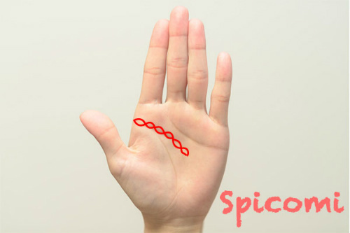 手相占いで知能線(頭脳線)が鎖状