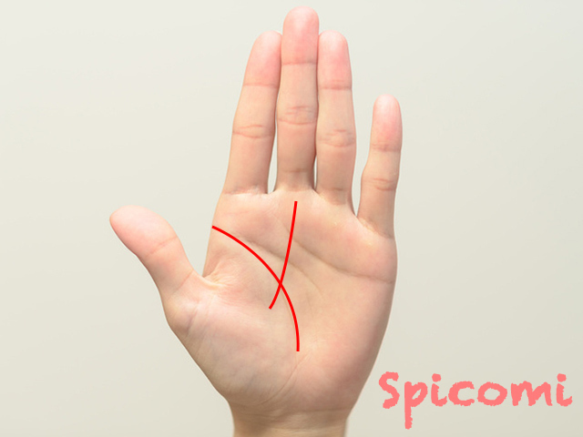 運命線と生命線がクロス・交差