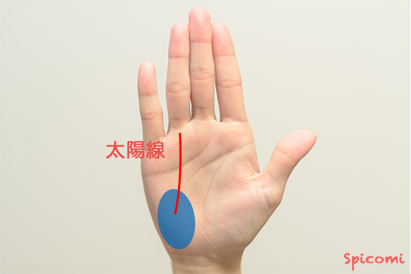 ［手相占い］月丘から伸びる太陽線