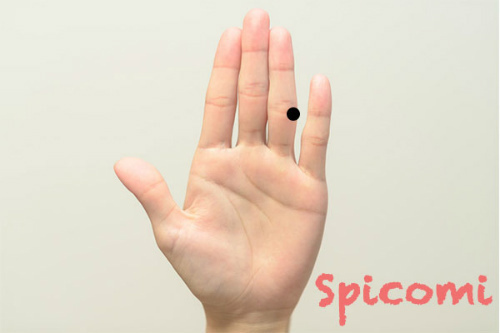 薬指の内側のほくろ