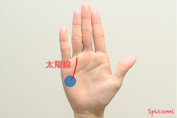 ［手相占い］第二火星丘から伸びる太陽線