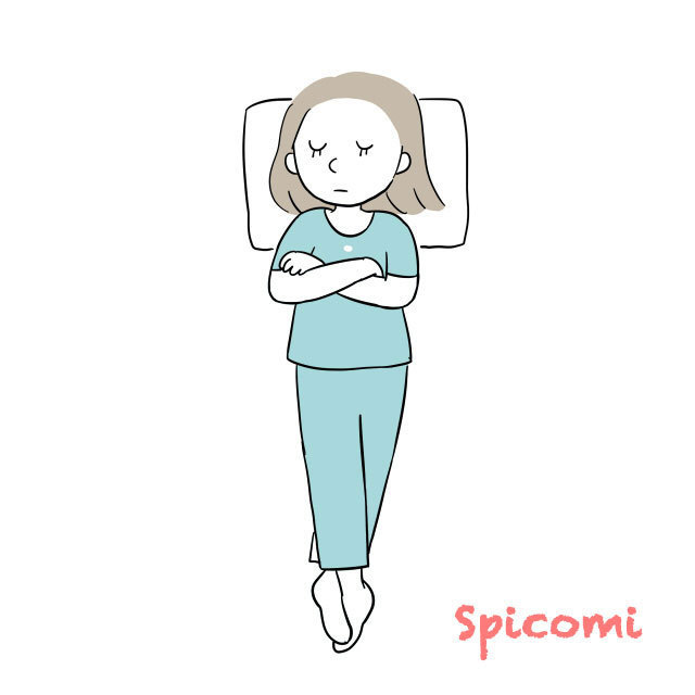 足か腕を組む仰向け型［寝相・寝方の性格診断］