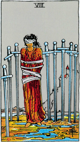 タロット　小アルカナ　タロット占い　タロットカード　ソード8