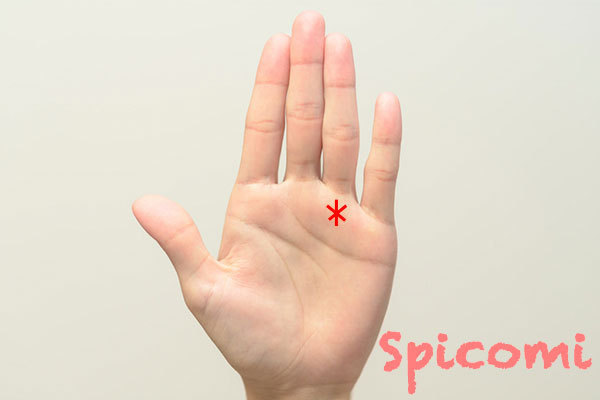 薬指の下に米印アスタリスクがある