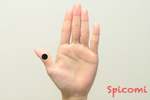 左手親指の手の平側のほくろ