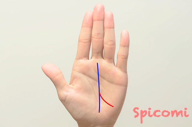 影響線が運命線に接している