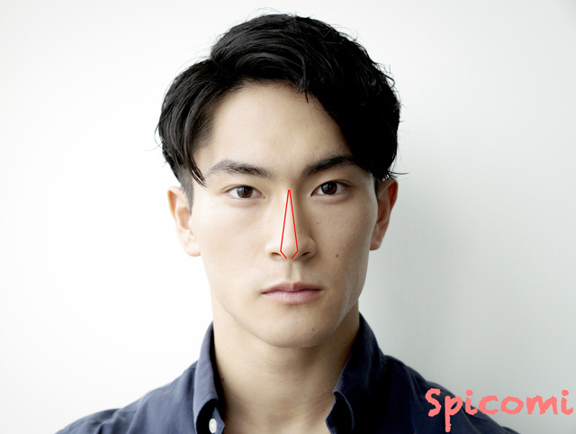 鼻が高く男性的な顔