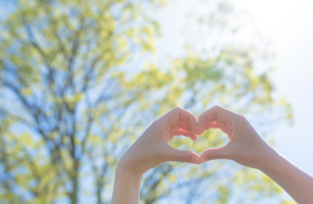 ハート型のマークの画像
