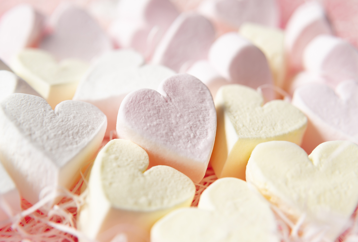 ハートのマシュマロ