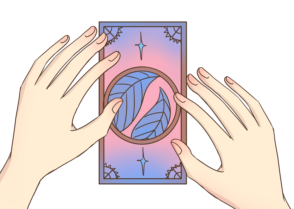 カードと手のイラスト