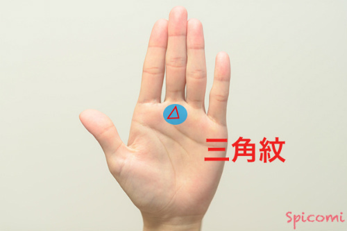 ［手相占い］土星丘に三角紋が現れている