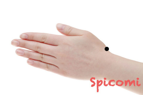 手の側面にあるほくろ