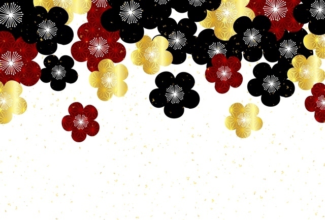 梅文様（うめもんよう）和柄模様イメージ