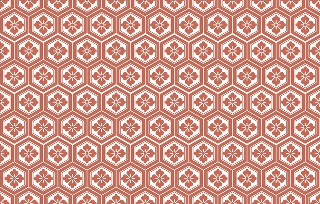 亀甲花菱文（きっこうはなびしもん）和柄模様イメージ