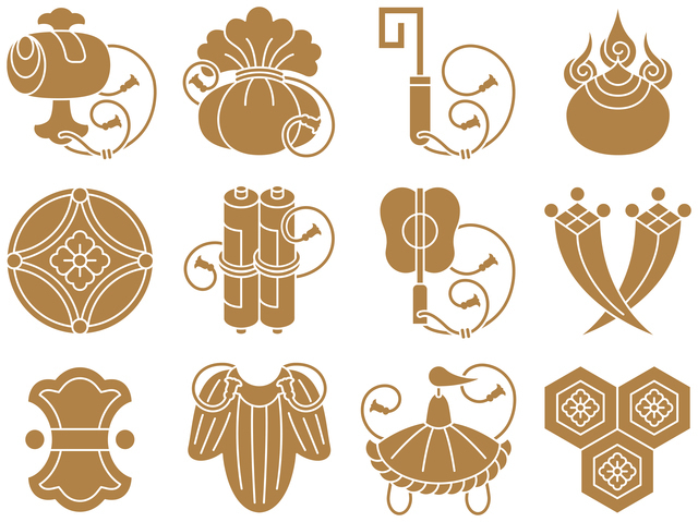 宝尽くし（たからづくし）和柄模様イメージ