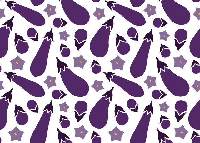 茄子文様（なすもんよう）和柄模様イメージ