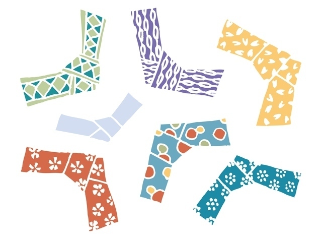 ふみ文（ふみもん）結び文・和柄模様イメージ