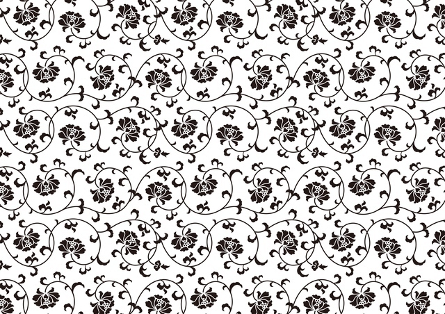 牡丹文様（ぼたんもんよう）和柄模様イメージ