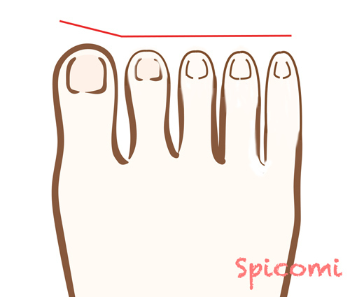 足の親指が長く他は同じ長さの人の性格と特徴