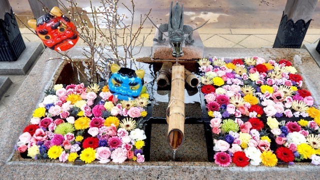 金峯神社の花手水