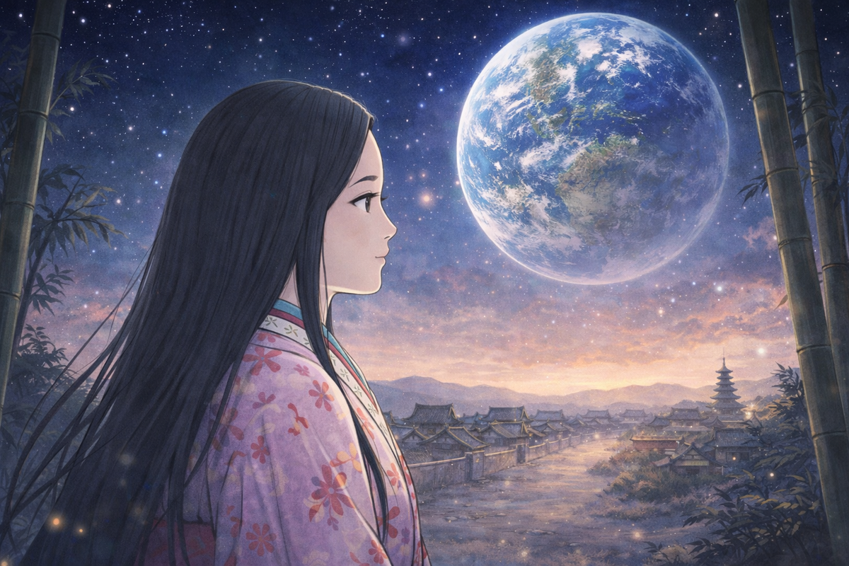 かぐや姫と地球の画像