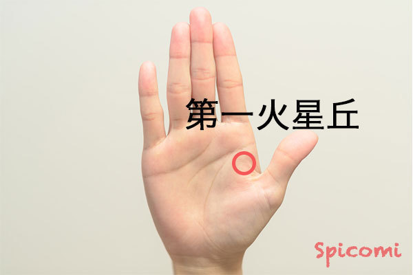 ［ほくろ占い］第一火星丘にあるほくろの意味と運勢